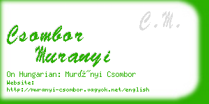 csombor muranyi business card